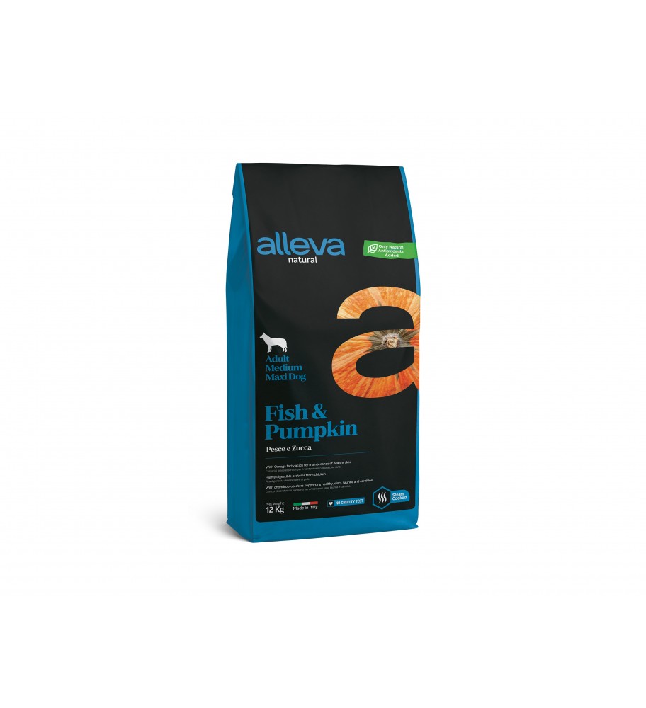 Alleva Natural Adult Fish & Pumpkin Medium/Maxi 12 Kg