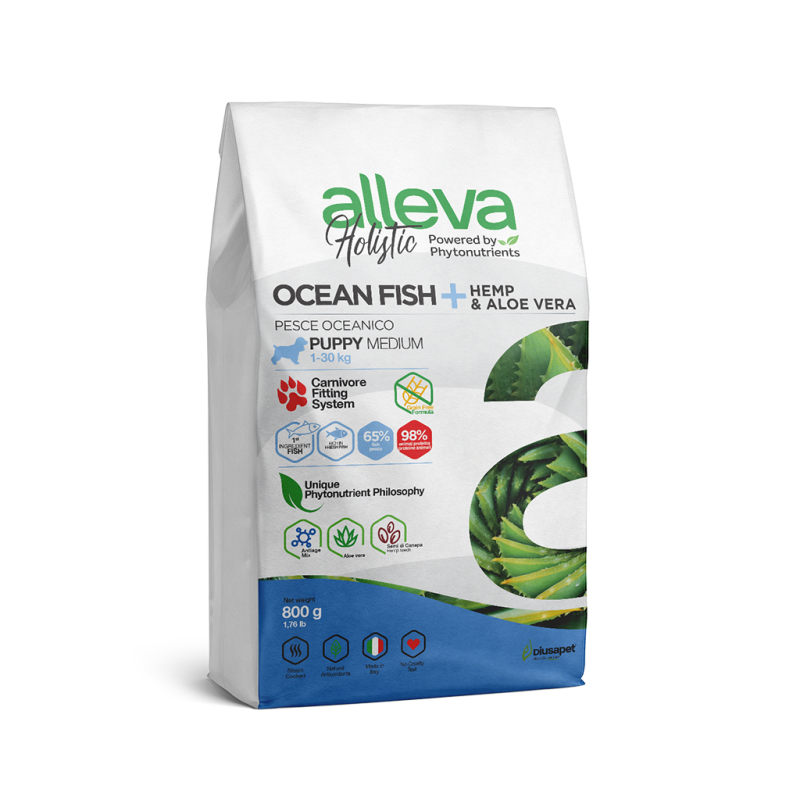 Alleva Holistic Puppy/Junior Fish Medium 800gr