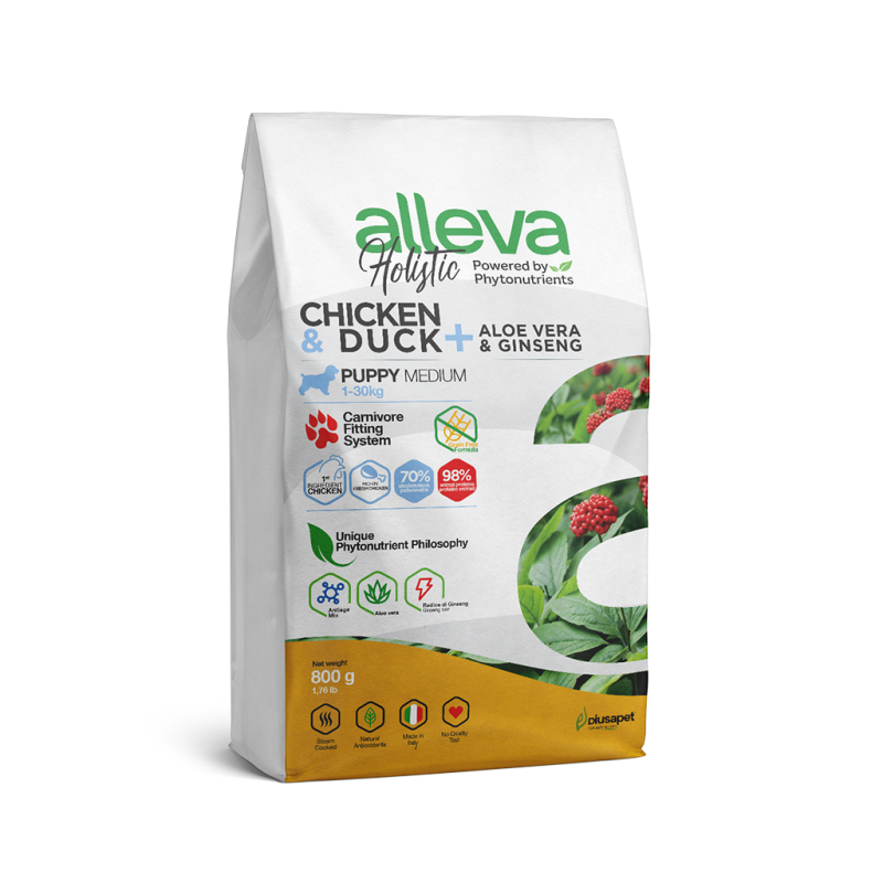 Alleva Holistic Puppy/Junior Chicken Medium 800gr