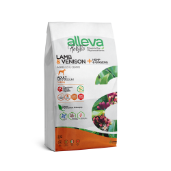 Alleva Holistic perros Adultos razas Pequeñas Cordero & Venado  + Cannabis & Gingseng 12KG