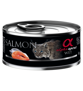 Salmon Wet Food
Alimento Húmedo
Salmón para gatos esterilizados
