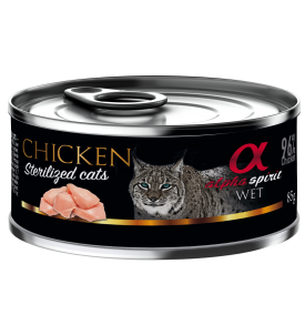 Chicken Wet Food
Alimento Húmedo
Pollo para gatos esterilizados
